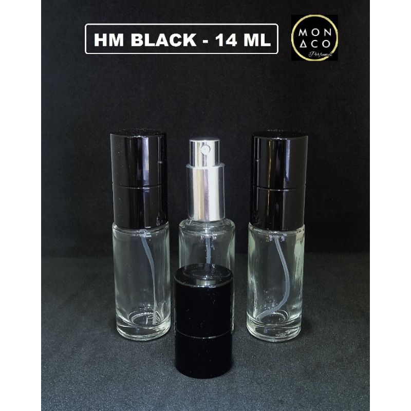 BOTOL HM TUTUP BLACK &amp; SILVER 14 ML