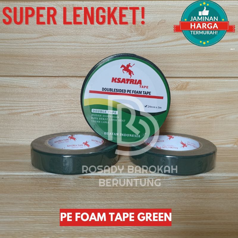 

LAKBAN OPP TAPE / ISOLASI EVA FOAM BATIK TAPE / DOUBLE TAPE BUSA PUTIH / 24mm X 5m