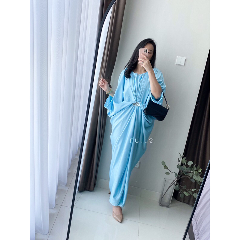 RULE LABEL Allura Kaftan Dress - Baju Pakaian Maxi Dress Gamis Wanita/ Busui Friendly