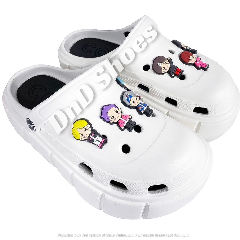 TERMURAH Wedges Wanita EVA 6cm PREMIUM BTS ARMY Dane and Dine W77