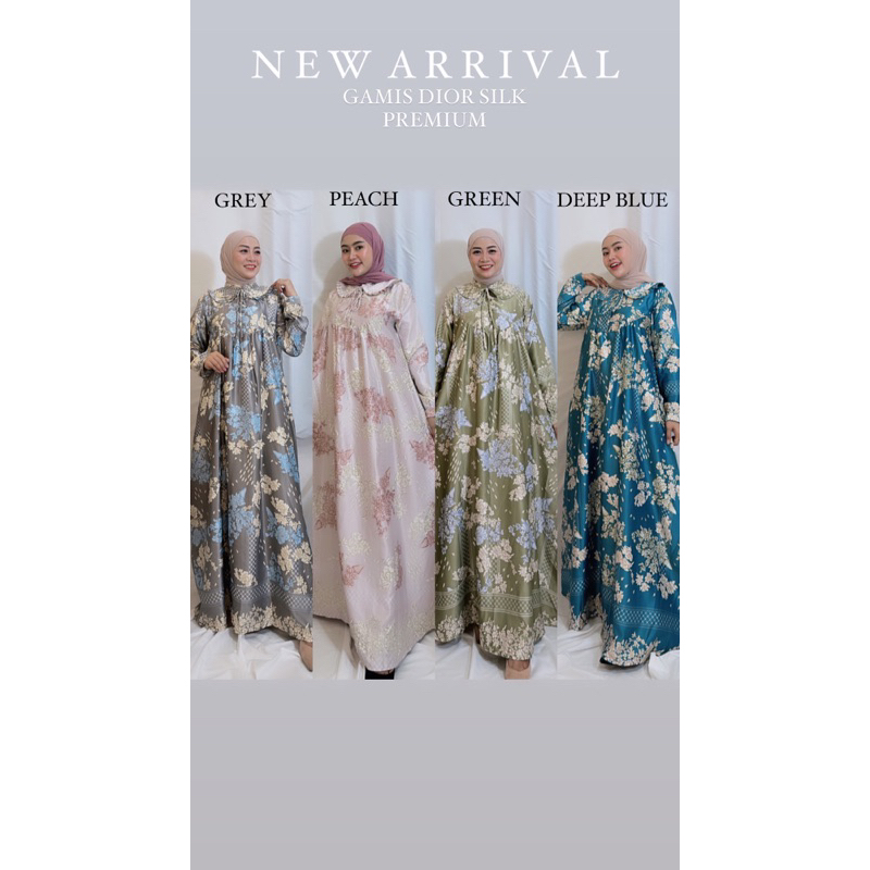 GAMIS DIOR SILK PREMIUM MEWAH / GAMIS TERBARU / GAMIS KEKINIAN MEWAH / GAMIS MURAH DIOR SILK PREMIUM