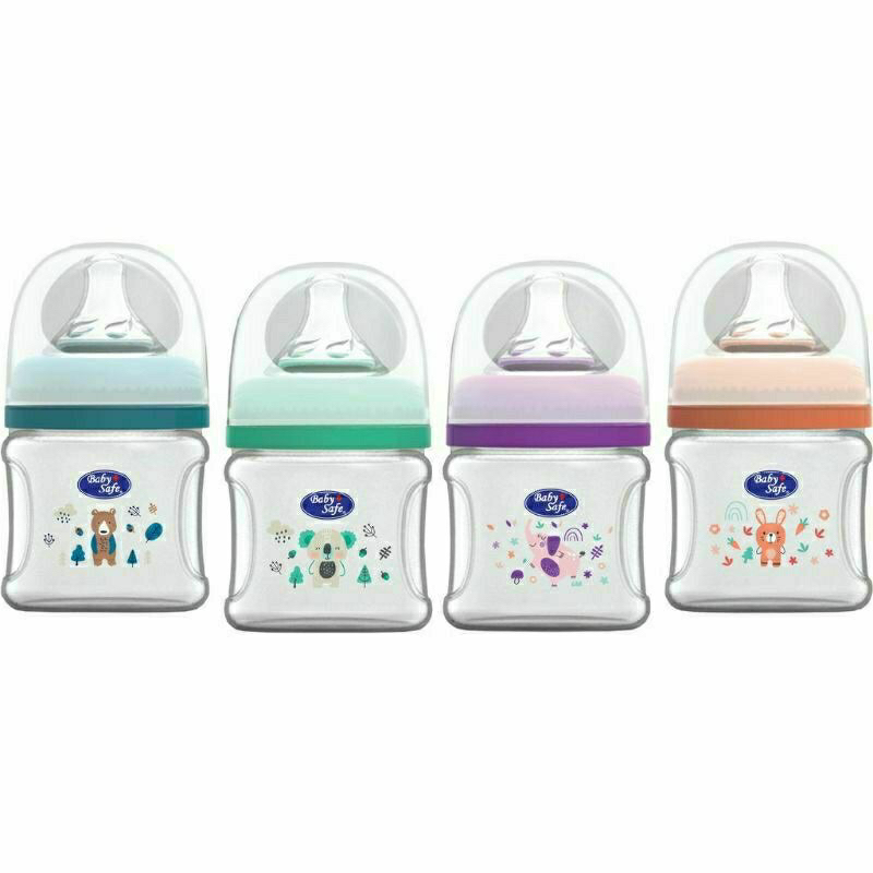 Baby Safe Wide Neck Bottle 0m+ 125ml Baby Safe Botol Susu Bayi WNS01 WN07 WN08