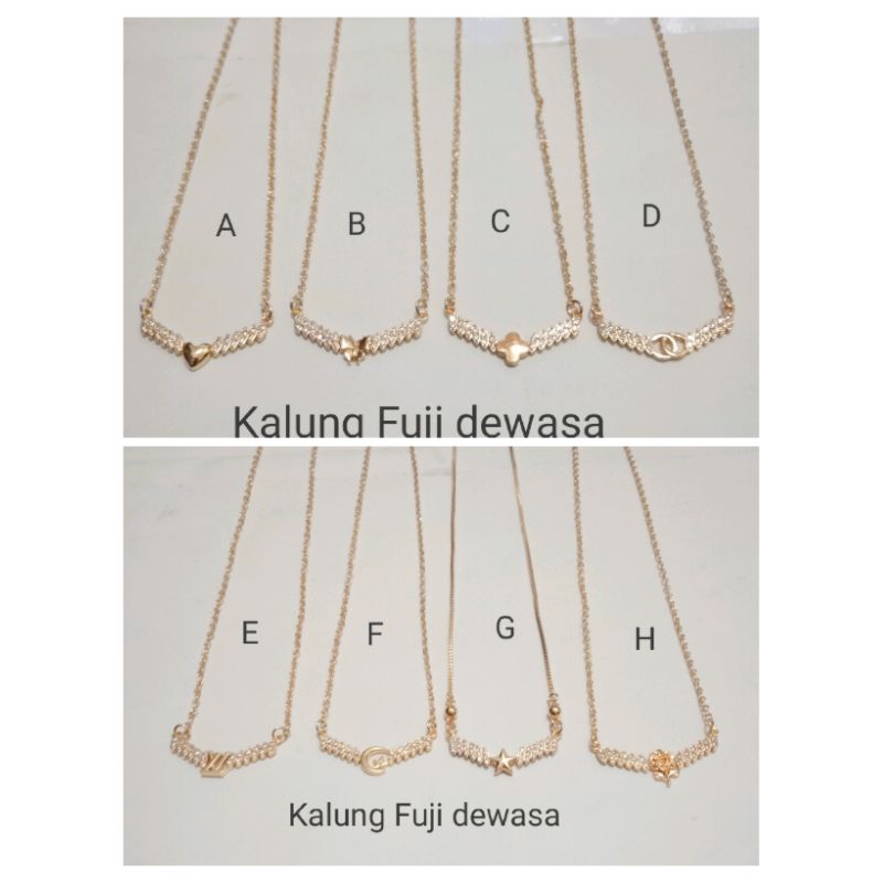 DAL012. Kalung Fuji Aurel xuping wanita berlapis emas dgn mata zircon ukuran 45 cm