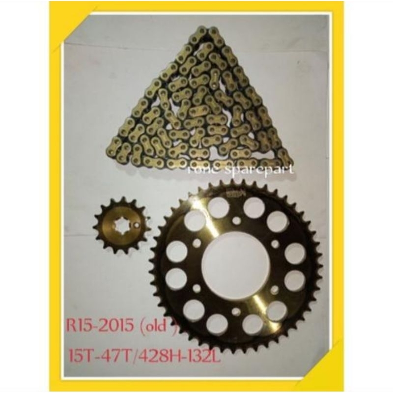 Gear Gir Set Gear Paket Rantai Gold Emas R15 2015 Old Kualitas Terbaik