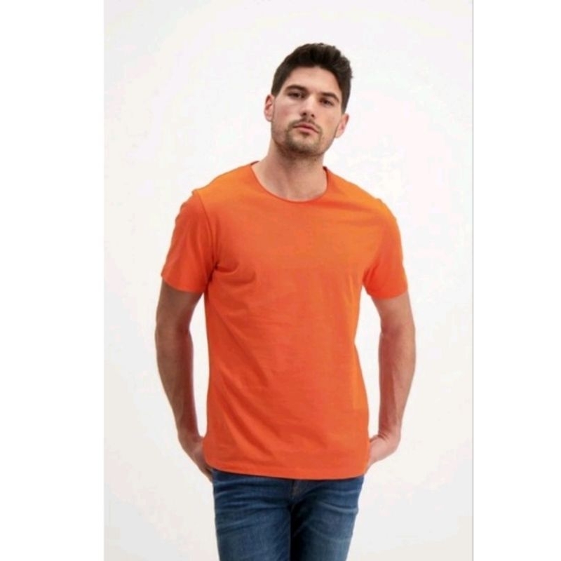 Kaos baju oblong polos oren