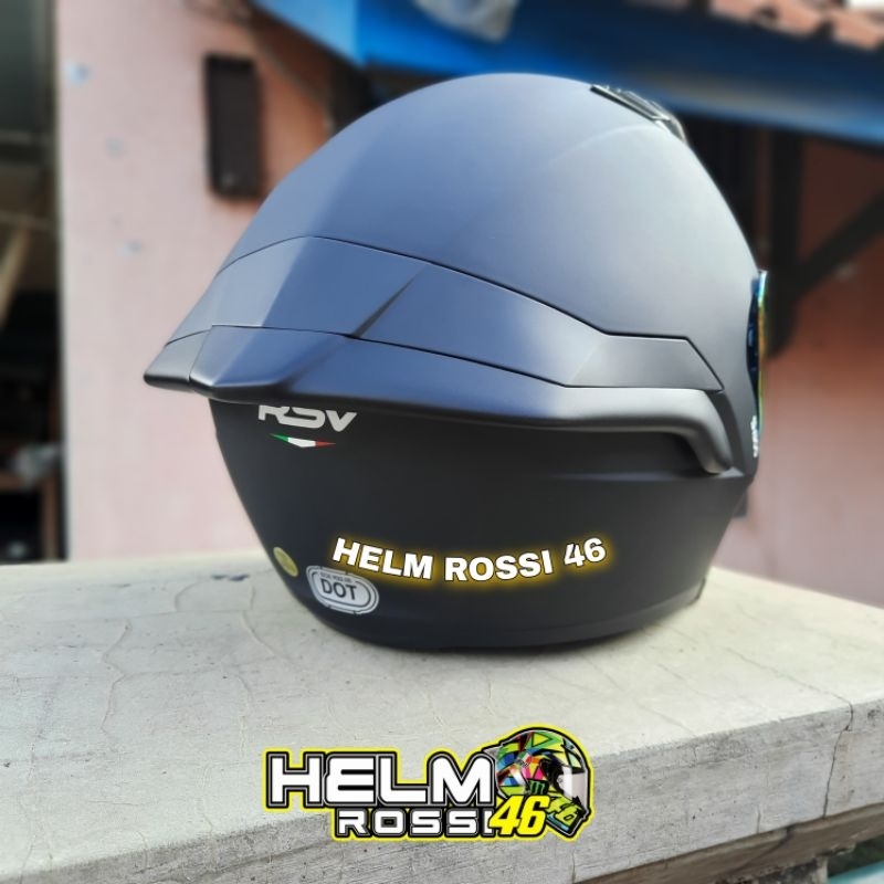 Spoiler 3D Helm RSV SV 300 SV300 - 3D Tanpa Sambungan free Double Tape Hitam metalik Glossy Doff Smoke Clear Bening Putih Solid