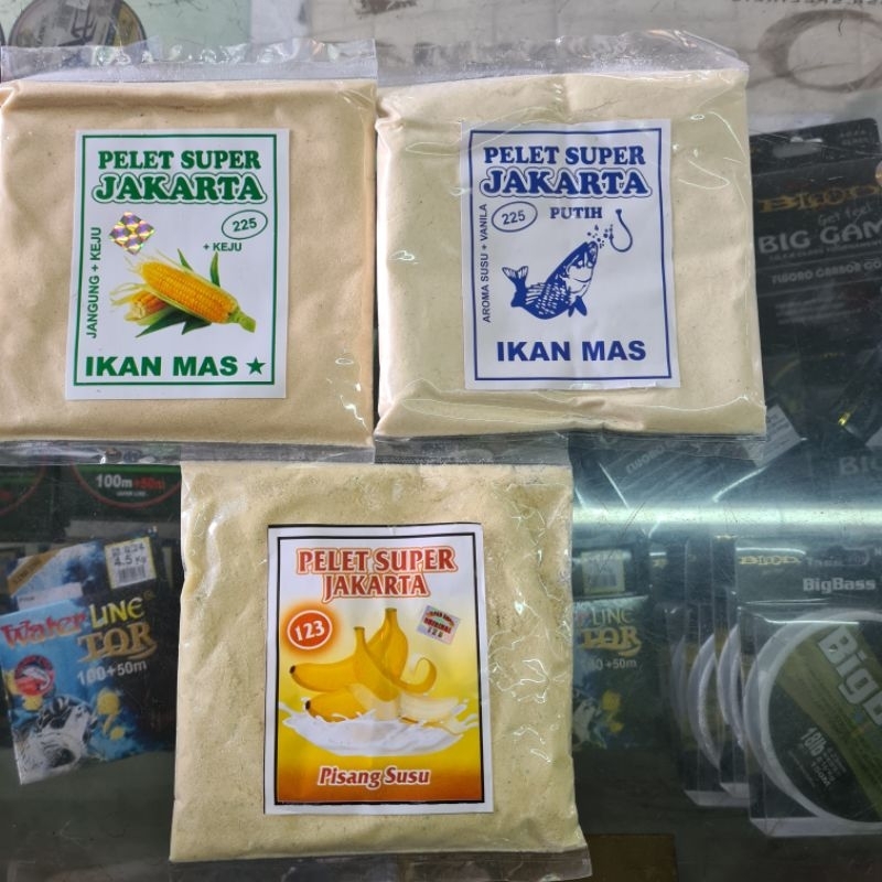 umpan pancing pelet super jakarta 225 asli