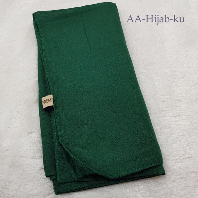 Paris Premium Hijau Botol || Hijab Segiempat Hijau botol Paris Premium green Botle || Kerudung