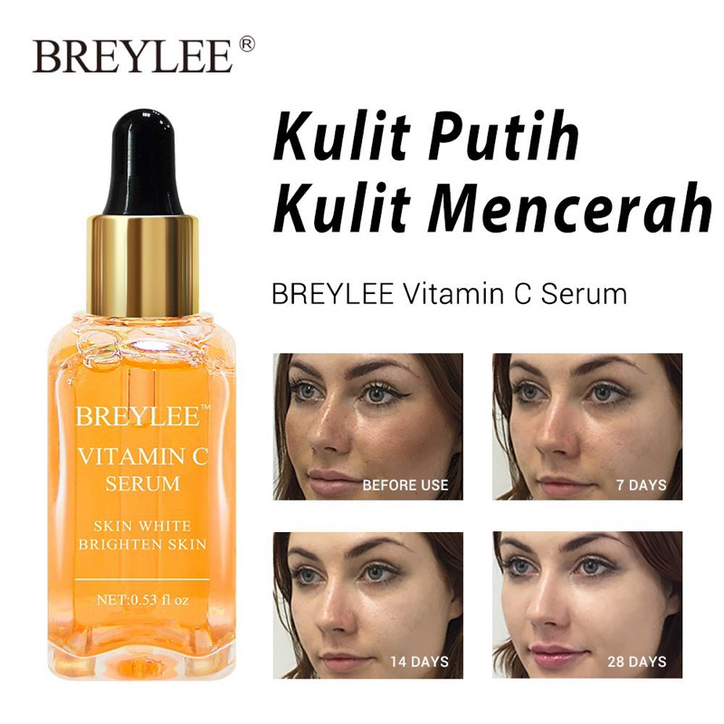 BREYLEE Serum Wajah - 1pc (17ml) / Serum Vit C Hyaluronic Acid Rose Soothing