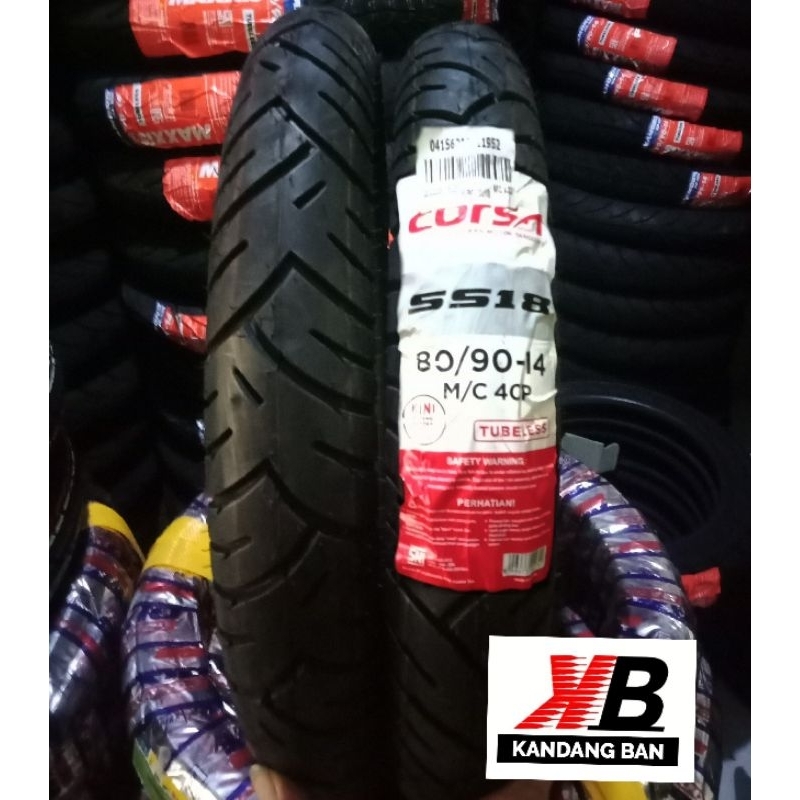 BAN TUBLES MATIC CORSA 80/90 RING 14 BAN BARU, FREE PENTIL, 100% ORIGINAL ,UNTUK SEMUA MATIC, HONDA, YAMAHA, SUZUKI