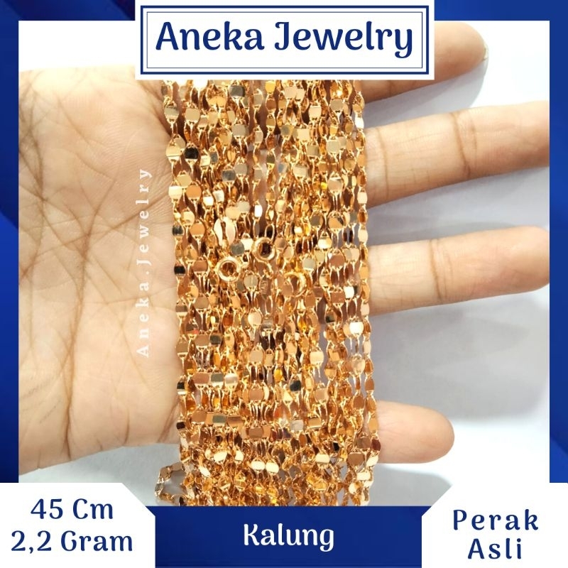 Kalung Biji Timun, Sepuh Emas Kuning, Perak 925