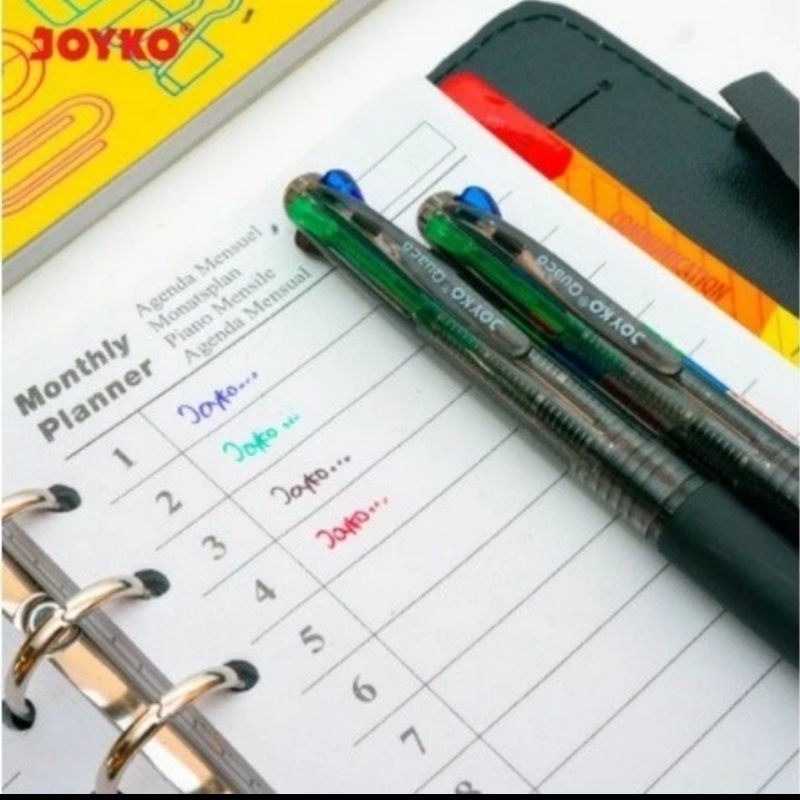 

Ball Pen Bolpen / Pulpen / Pena Joyko BP-213 / Quaco/ 0.7 mm/ 4 Warna Colors