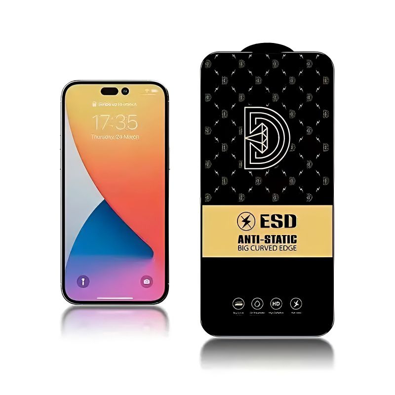 TEMPERED GLASS FULL ANTI STATIC IPHONE 6 6+ 7 7+ 8 8+ XR X XS MAX 11 PRO MAX 12 MINI PRO MAX 13 MINI PRO MAX 14 PRO MAX 14+