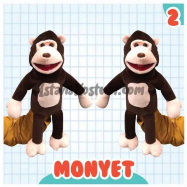 Boneka Tangan Muppet 50cm Monyet Gorilla| Peraga Dongeng|Hand Puppet Monyet