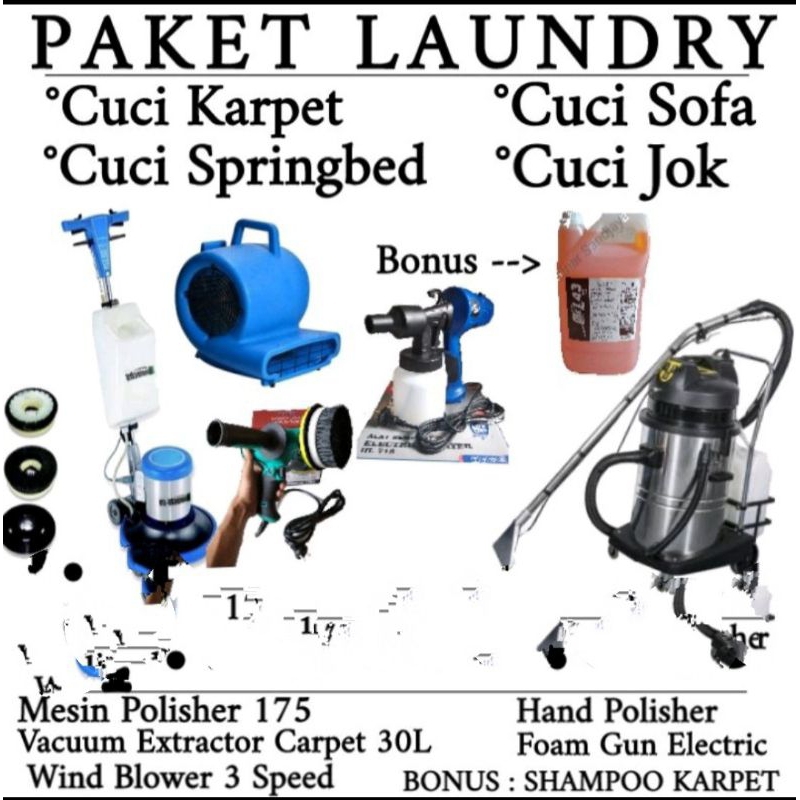 PAKET USAHA LAUNDRY/KARPET/SPRINGBED/SOFA
