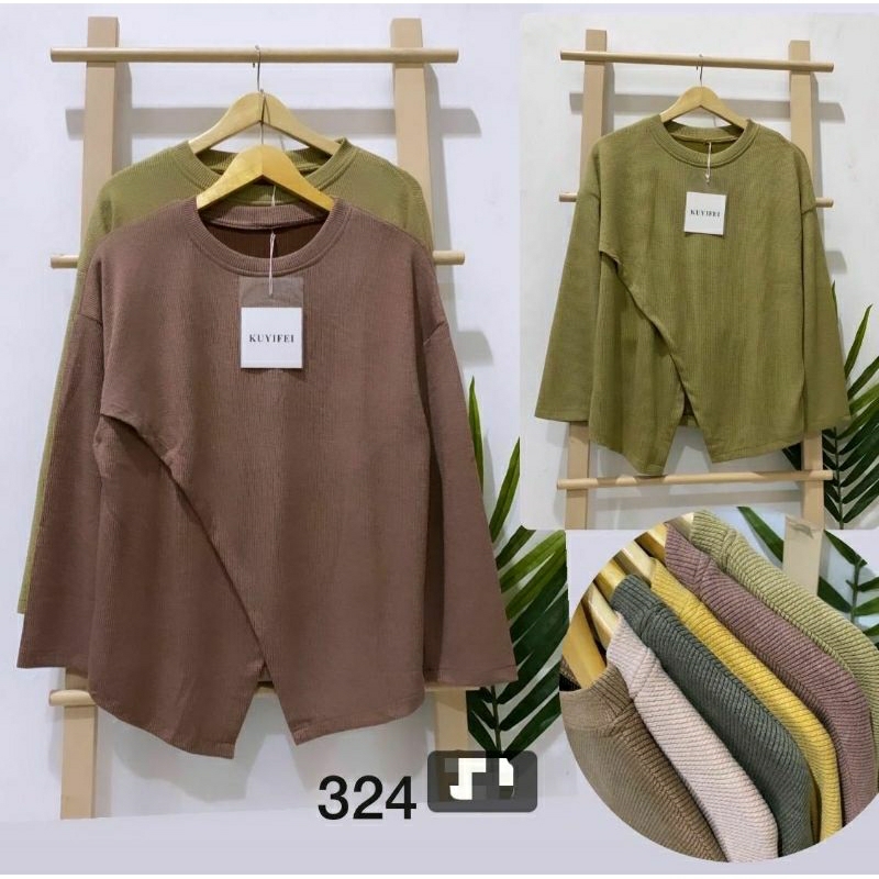 Atasan KUYIFEI 324//Kaos rajut//Atasan rajut premium//Atasan rajut//Baju rajut//Kaos knit premium//K