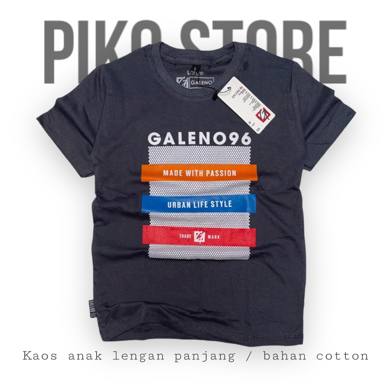 Piko baju kaos anak laki-laki usia 1-12 tahun bahan katun