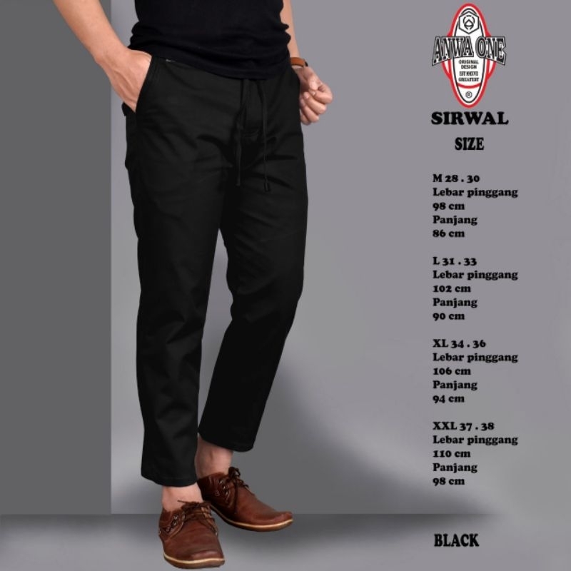 celana sirwal chinos pria modern brand  anwa one / premium quality /  sirwal anwa one