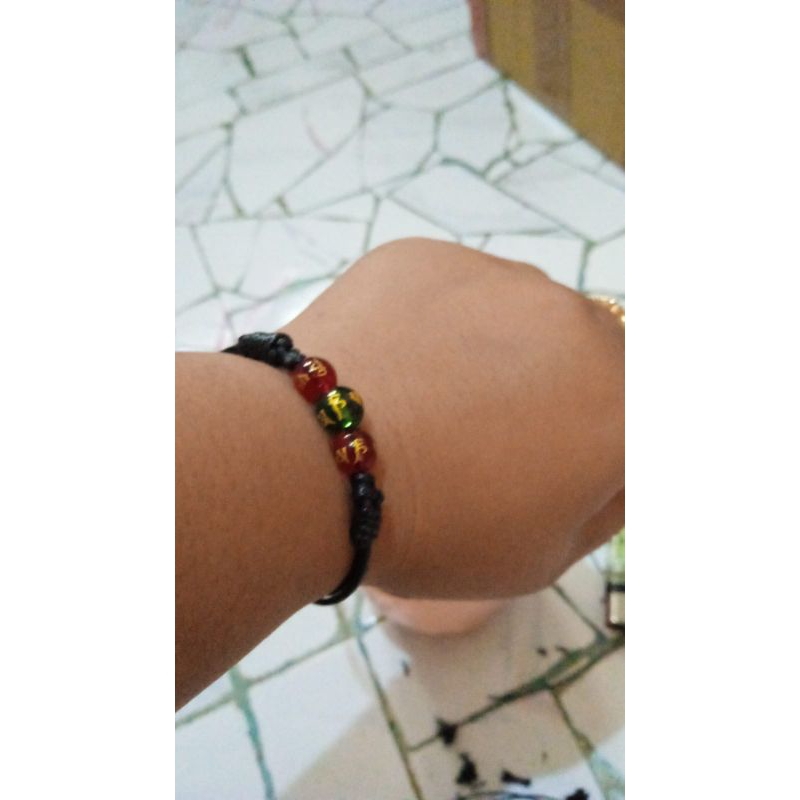 (akr) GELANG BATU MANTRA TIBET  [FREE BOX +KURA KURA ]