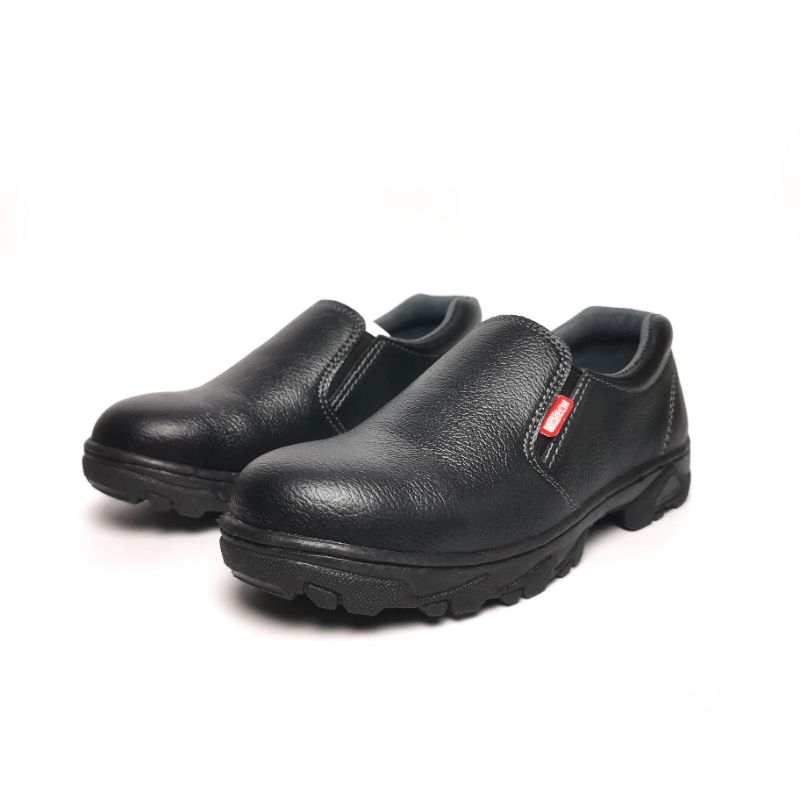 Sepatu Safety Pria Pendek Slip On Sepatu Kerja Proyek Sepatu Ujung Besi