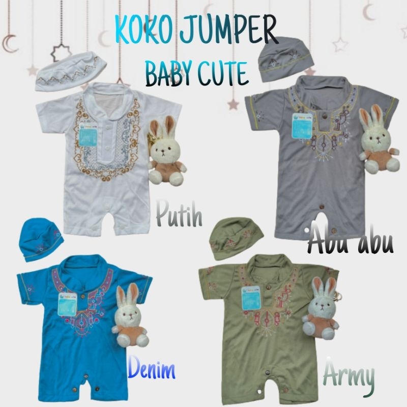 Jumper Koko Lebaran Aqiqah Baju Bayi Newborn SNI per 1set Diskon 9.9