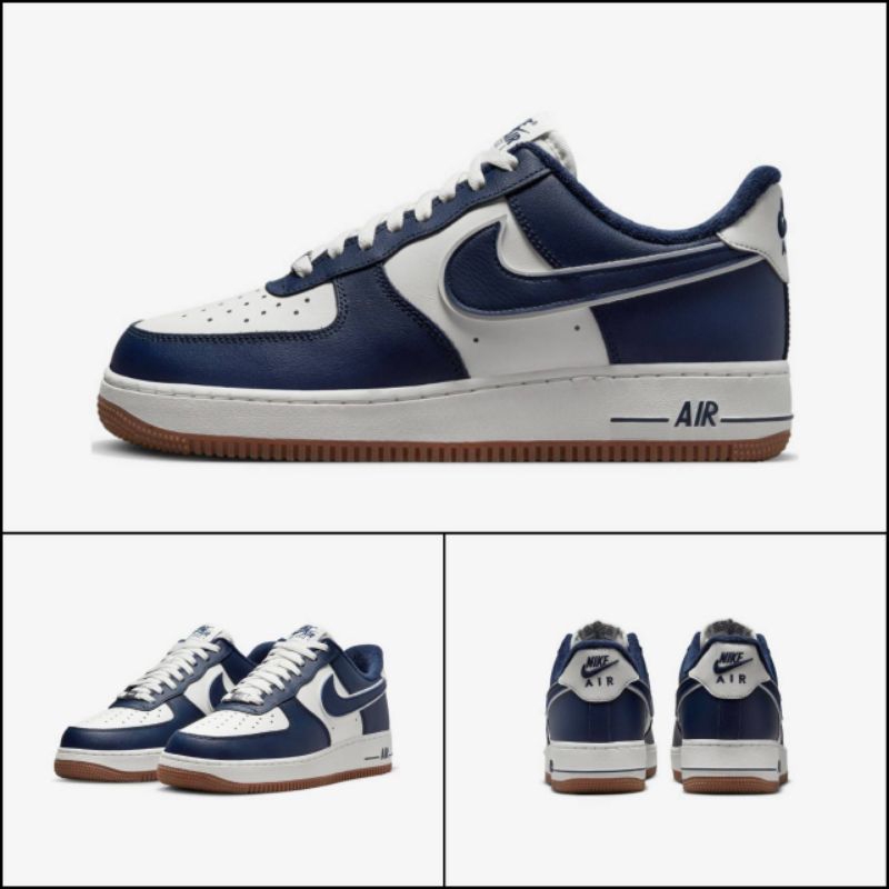 100%ORIGINAL PREMIUM QUALITY NIKE AIR FORCE 1 LOW COLLEGE PACK MIDNIGHT NAVY