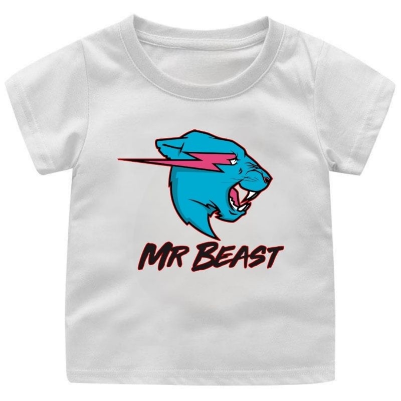 Baju Kaos Anak Cewek-Cowok MR BEAST Youtuber Viral NO1.Umur 1-12Tahun 8warna//Baju MR BEAST VIRAL