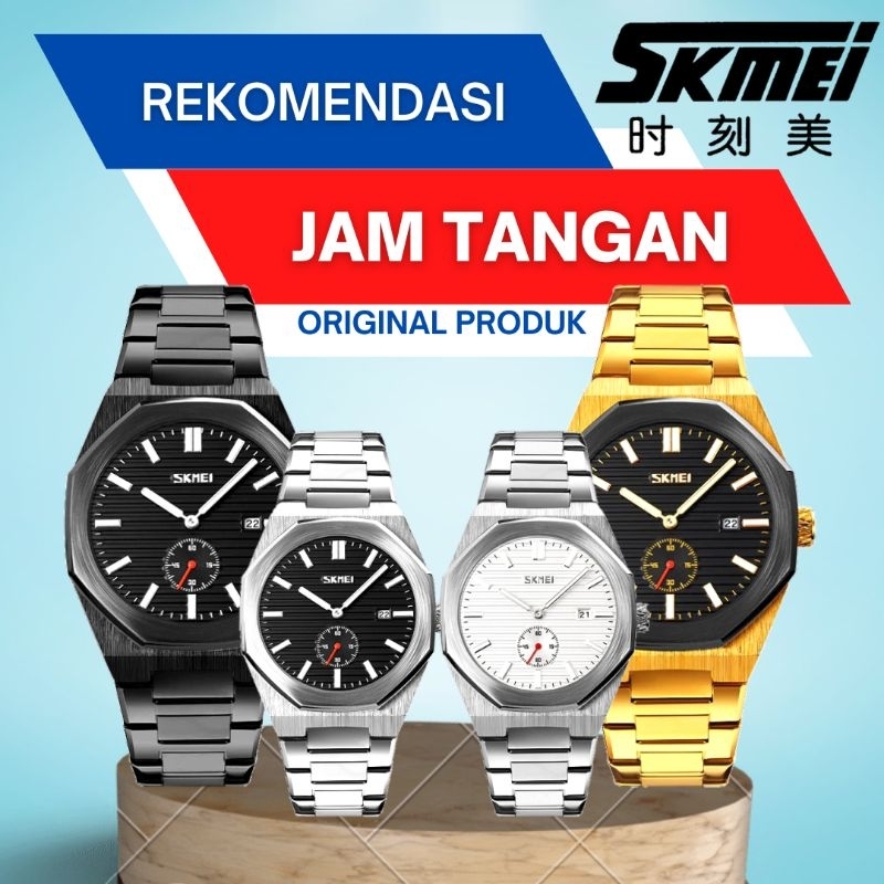 Jam Tangan Pria Skmei 9262 Analog Original Watteresist 3Atm