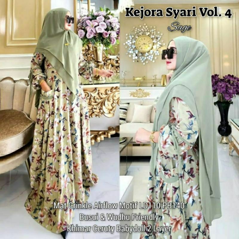 GAMIS SET HIJAB KEJORA SYARI VOL 4 PO