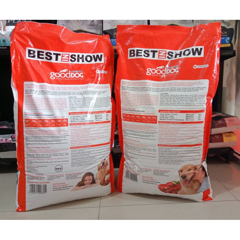 BEST IN SHOW Good Dog Adult All Variant 18kg promo (Ekspedisi) makanan anjing good dog food promo