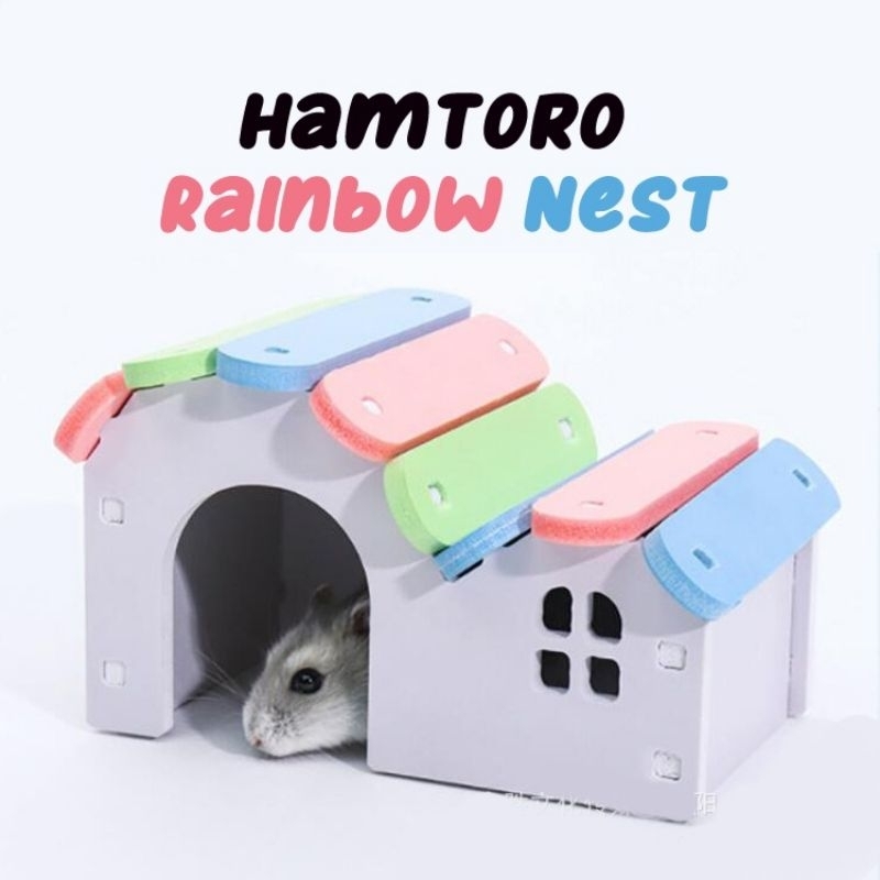 Hamtoro Rainbow Nest Rumah Mainan Hamster Lucu