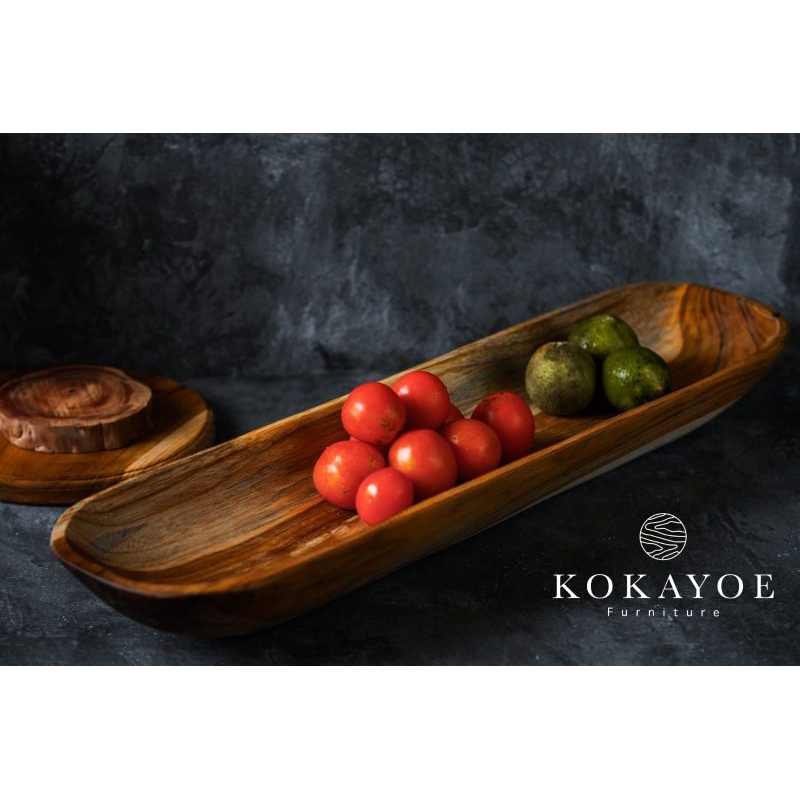 

Tray kayu jati aesthetic / Nampan kayu jati / Tempat buah kayu aesthetic