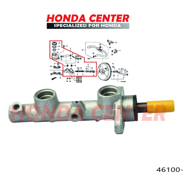 master sentral central rem brake master BM assy  jazz s rs ge8 2008 2009 2010 2011 2012 2013 2014