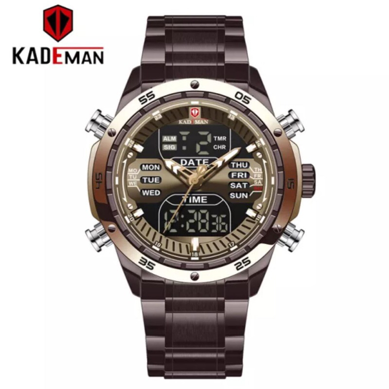 jam tangan kademan double time K9109 water resistan Analog-Digital
