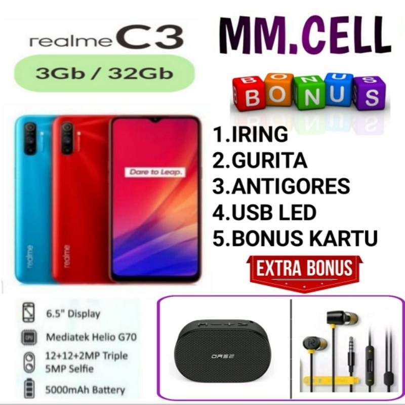 REALME C3 3/32 | C11 2/32 | 3/32 GB GARANSI RESMI REALME INDONESIA