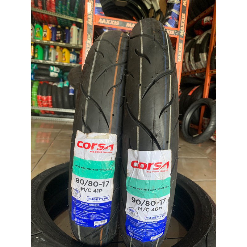 1 set ban corsa terminator 70/90-17+80/90-17, 70/90-17+80/80-17, 80/80-17+90/80-17