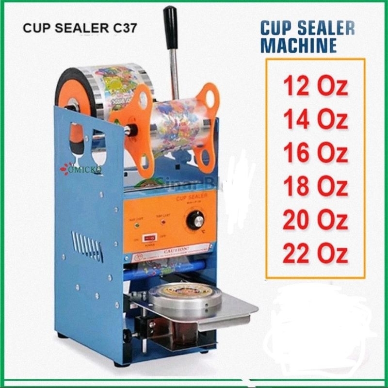 D8 Sealing Machine Mesin Cup Sealer 10, 14 , 16 , 22 OZ Press Gelas Plastik Max gelas Ukuran 22oz