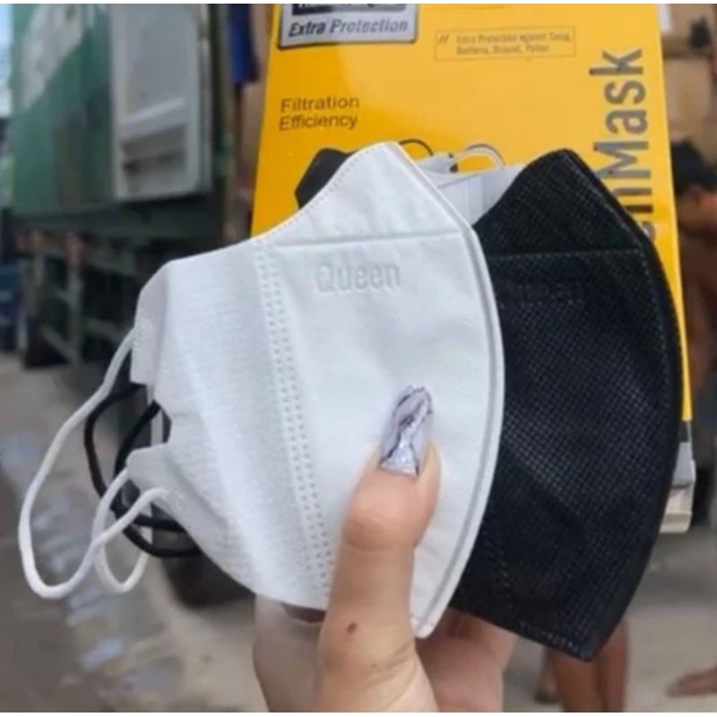 Queen Mask Duckbill 4ply Garis Masker Premium (50pcs)