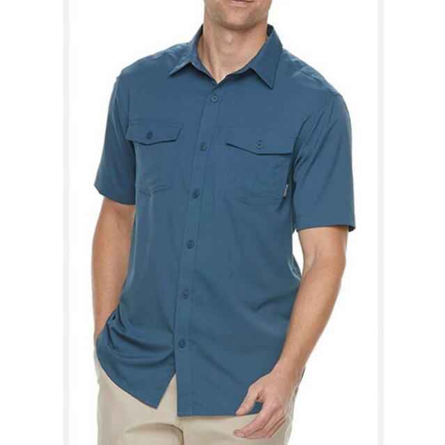 kemeja columbia pria lengan pendek omni shade short