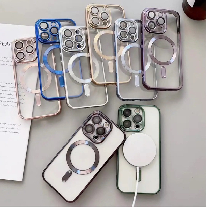 ULTRA PLATED MAGSAFE WITH LENSPRO ELECTRO METALIC Case iPhone 14 13 12 11 PRO MAX iPhone 14 PLUS-1