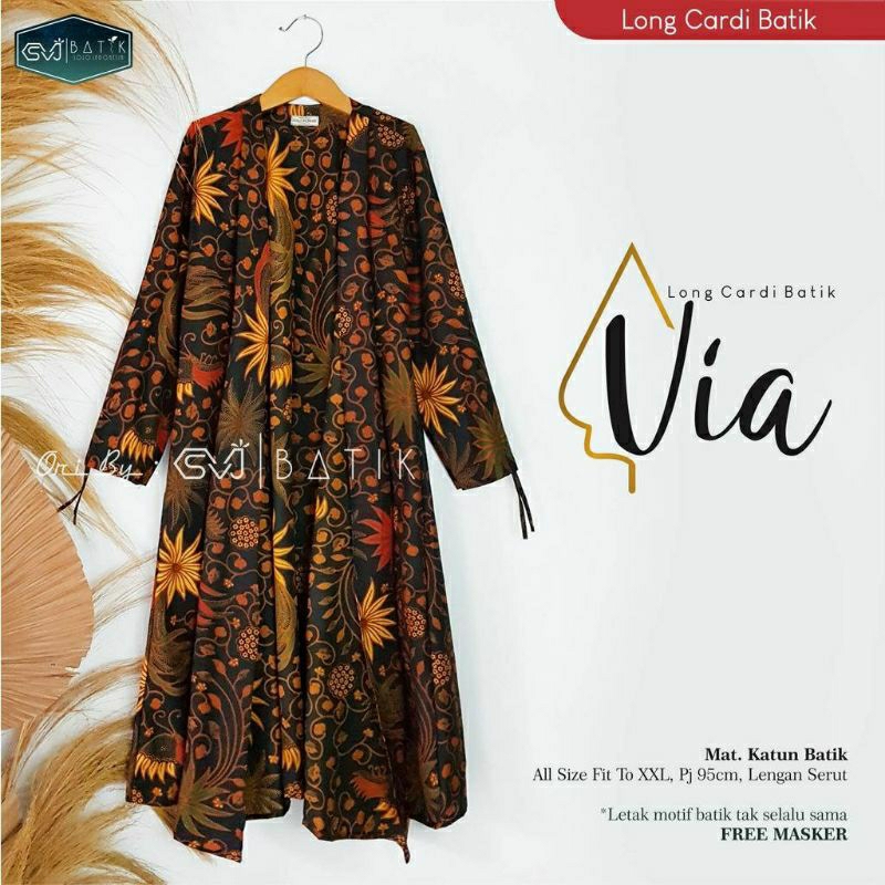 Cardigan kondangan outer batik kimono lengan serut