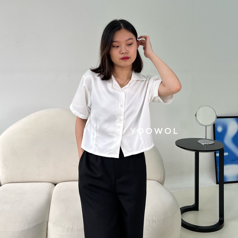 Satin Crop Shirt