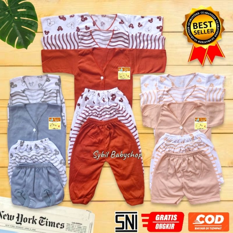 Paket Lahiran 0-3 Bln Series Premium Mix Color Setelan Baju Bayi Celana Bayi Baru Lahir Gift Set Baby