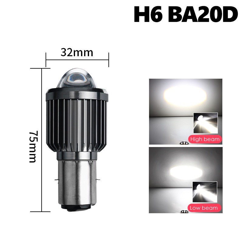 PROMO LED LASER D2 H4 H6 BA20D HI LO FULL ALLUMUNIUM HOUSING 12-24V AC DC