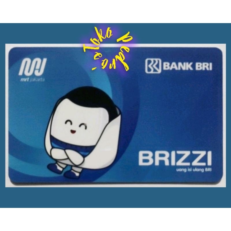 BRIZZI BRI edisi MJ Biru (MRT JAKARTA) Blue Edition /Like eMoney eTOLL Tapcash or Flazz