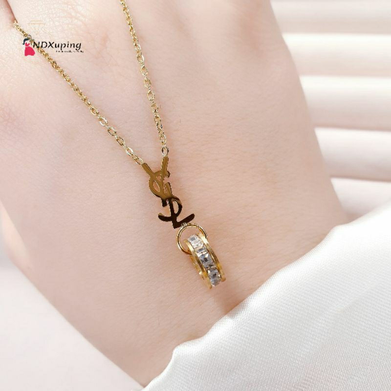 Kalung Rantai Juntai Fashion Cantik Dan Simple Titanium N22022304