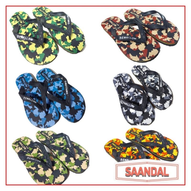 sendal jepit karet swallow sandal army anak dewasa remaja original pria wanita