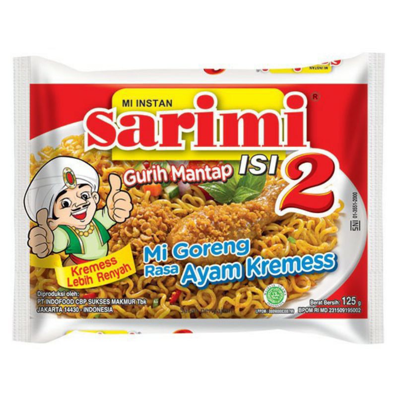

Sarimi isi 2 goreng rasa ayam kremes 125g