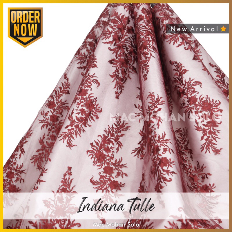 [NEWEST ARRIVAL] INDIANA TULLE BRODIR TILE BORDIR NEW DESIGN PREMIUM EXCLUSIVE PER 0.5M UNTUK GOWN DRESS KEBAYA OUTER BRIDESMAID AMONG TAMU BY MACMOHAN