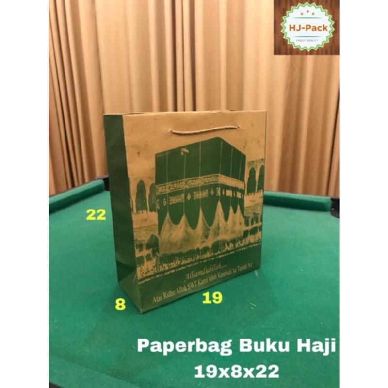 

Paperbag Kertas Haji Uk S |GoddieBag Kertas Motif Umbroh Uk 19x8x22cm